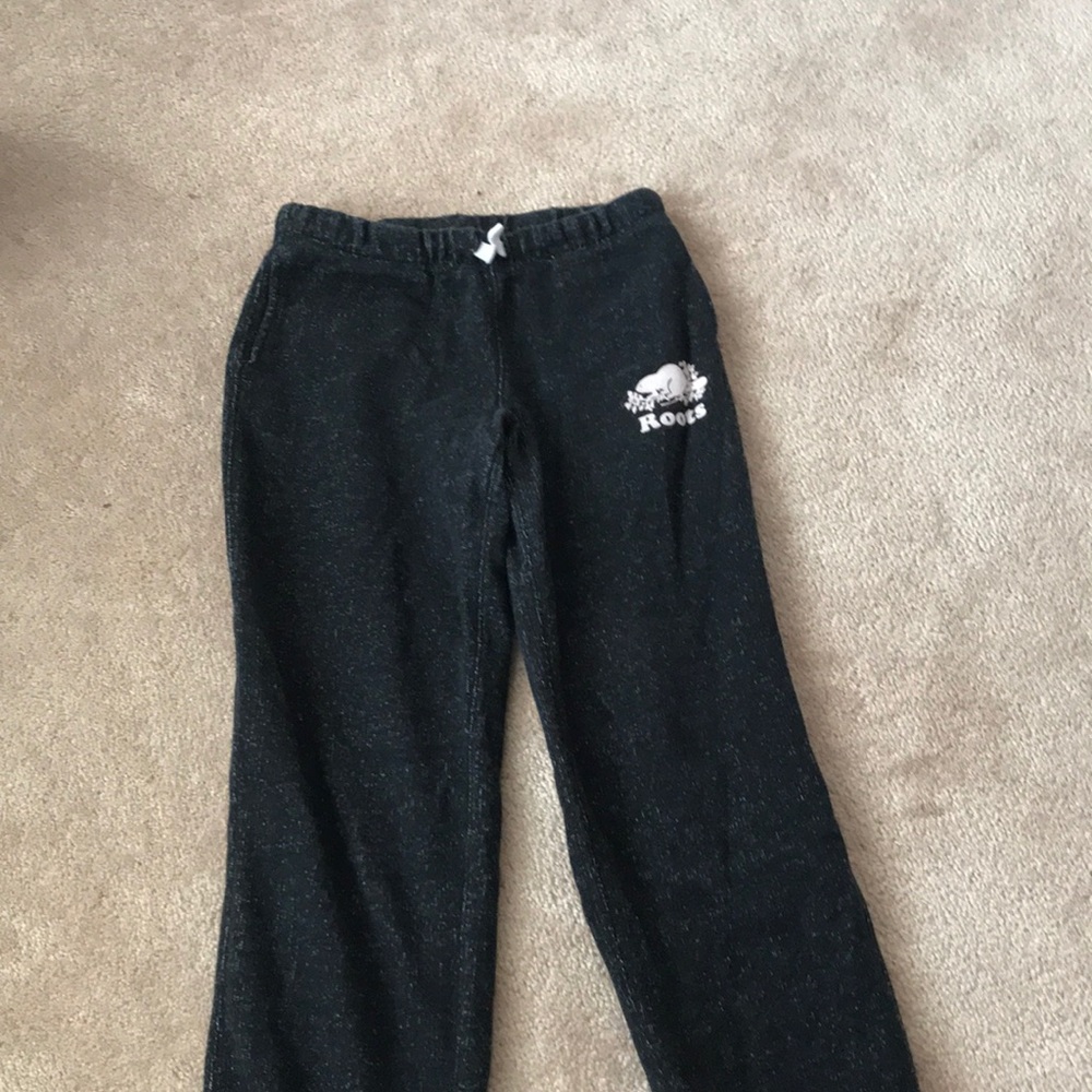 Roots Black Sweatpants With Roots Lettering (Butt)